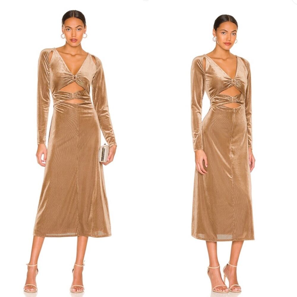 NWT AFRM Cala Dress in Sepia Light Brown